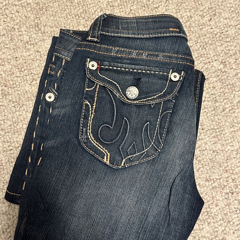 Mek Denim 2-Pair Bootcut Jeans Bundle – Dark Wash - Picture 3 of 6